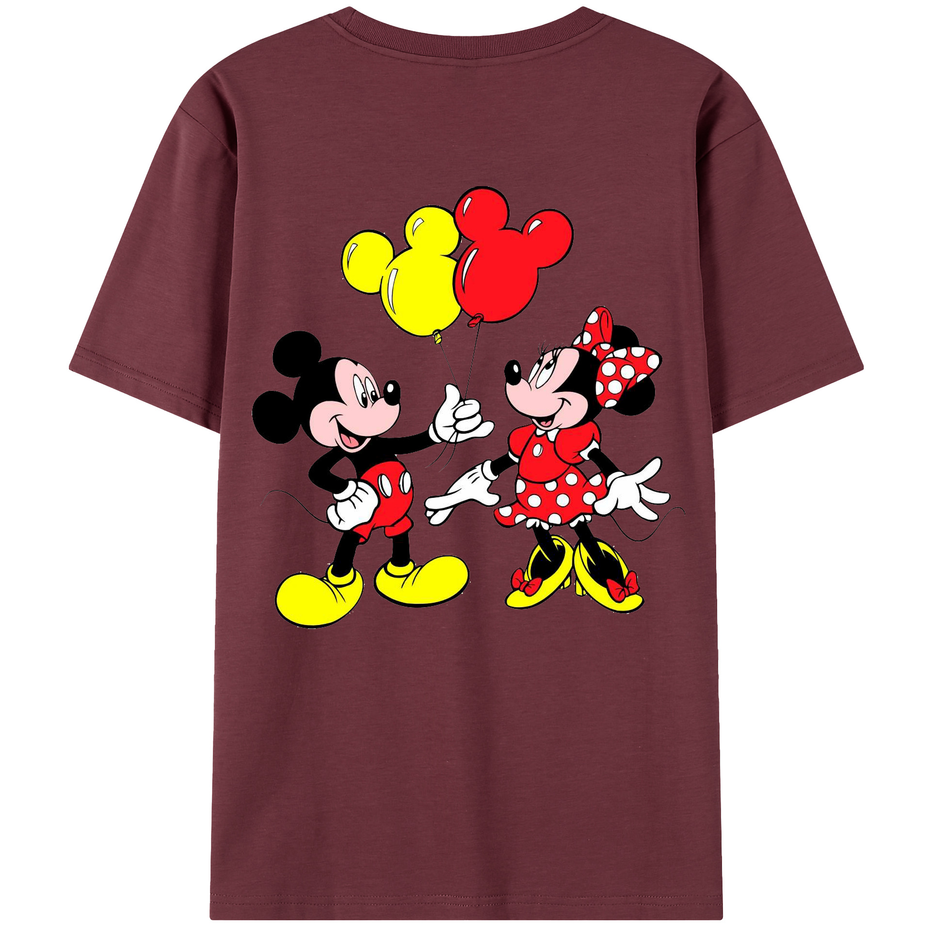 （画像用） ミッキーマウス Mickey Mouse 綿100％半袖Tシャツ（背面プリント）